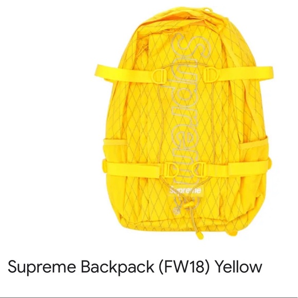 SUPREME yellow backpack